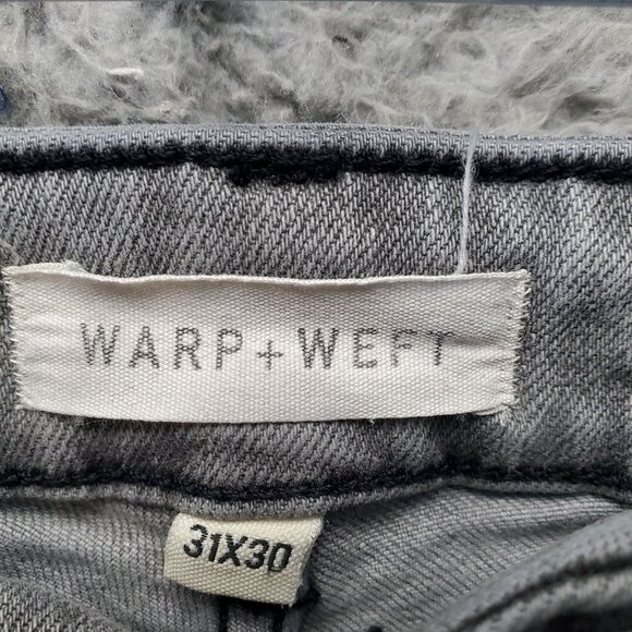 Warp + Weft Jeans Mens 31x30 Grey AMS Amsterdam Slim Stretch Denim - Picture 3 of 12